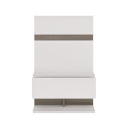Chelsea Bedside Extension in White with Truffle Oak Trim - thumbnail 3