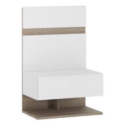Chelsea Bedside Extension in White with Truffle Oak Trim - thumbnail 2