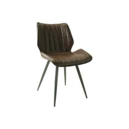 Junelle Dining Chair Vegan Leather Chestnut SET OF 2 - thumbnail 1