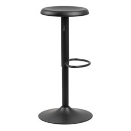 Finch Black Bar Stool without Back Set of 2 - thumbnail 2