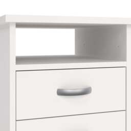 Function Plus Desk with 5 Drawers in White - thumbnail 6