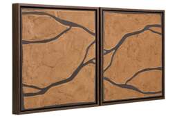 Art Of Textured Brown Sundown 2 Set and Wall Black - thumbnail 2
