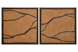 Art Of Textured Brown Sundown 2 Set and Wall Black - thumbnail 1