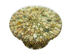 Umbrin Round Coffee Table w Glass Top - thumbnail 2