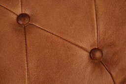 Solace Brown Leather & Iron Folding Stool - thumbnail 2