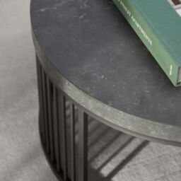 Strington Round Coffee Table in Matt Black - thumbnail 3
