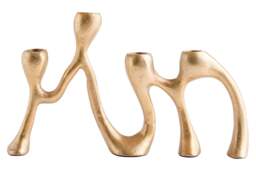 Terrace Holder Four Light Candle Gold