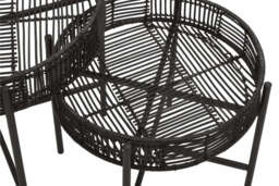 Fairmont Rattan Side Tables – Black (Set of 2) - thumbnail 2