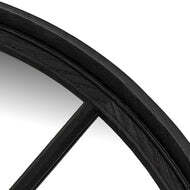 Black Wood Round Window Mirror - thumbnail 3