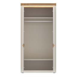 Naxxar Wardrobe with 2 Doors in Cashmere and Stone Oak - thumbnail 2