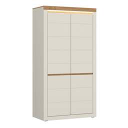 Naxxar Wardrobe with 2 Doors in Cashmere and Stone Oak - thumbnail 1