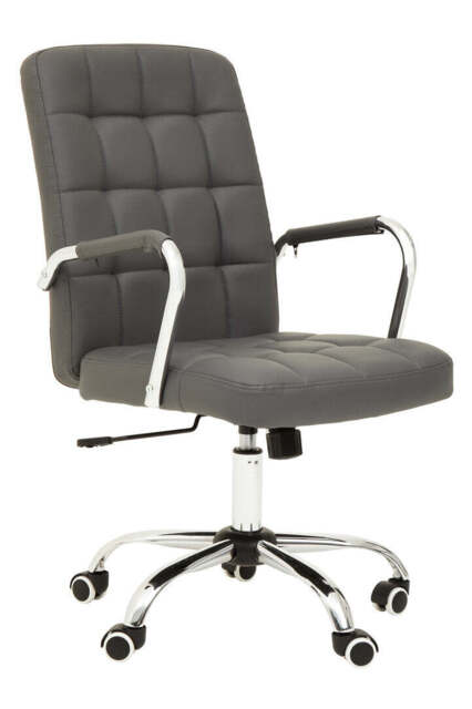 Monet Office Chair – Black with Chrome Base - image 1