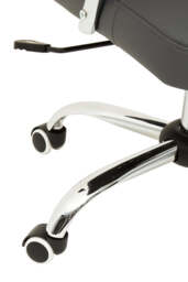 Monet Office Chair – Black with Chrome Base - thumbnail 2