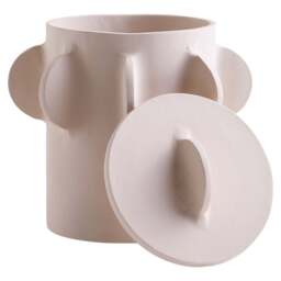 Textured Small Terrace Round Box Cream - thumbnail 2