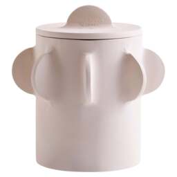 Textured Small Terrace Round Box Cream
