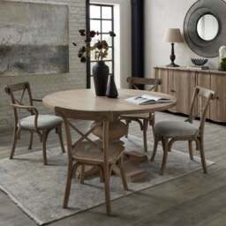 Copgrove Cross Back Dining Chair with Rush Seat - thumbnail 4