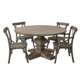 Copgrove Cross Back Dining Chair with Rush Seat - thumbnail 3