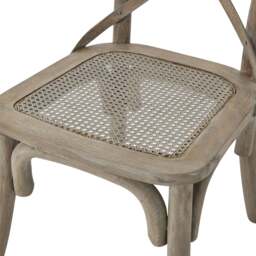 Copgrove Cross Back Dining Chair with Rush Seat - thumbnail 2