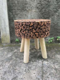 Morvane Round Stool - Resin Top - thumbnail 2