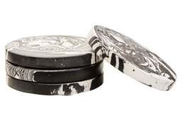 Four Marble Set Black White of Delmorae and Coasters - thumbnail 2