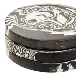 Four Marble Set Black White of Delmorae and Coasters - thumbnail 3