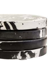 Four Marble Set Black White of Delmorae and Coasters - thumbnail 4