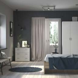 Space Wardrobe with 2 Doors in White 1750 - thumbnail 5