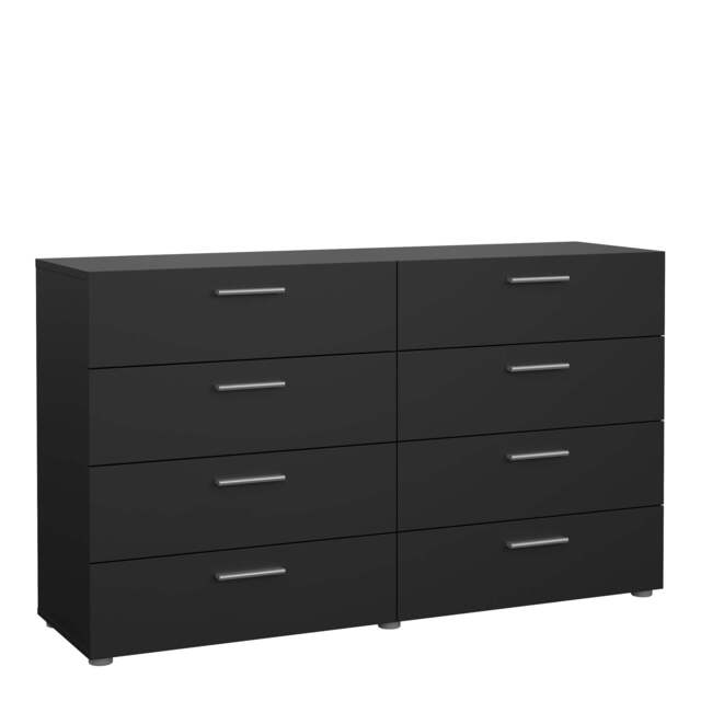 Pepe Wide Chest of 8 Drawers in Black - image 1
