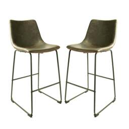 Nevoria Bar Stool Grey SET OF 2 - thumbnail 4