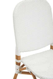 Opaline Rattan Dining Chair – Natural & White - thumbnail 6