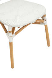 Opaline Rattan Dining Chair – Natural & White - thumbnail 5