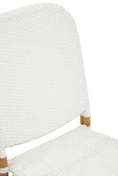 Opaline Rattan Dining Chair – Natural & White - thumbnail 3