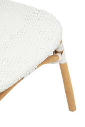 Opaline Rattan Dining Chair – Natural & White - thumbnail 4