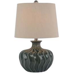 Sleek & Serene: Veyla Ceramic Lamp & Linen Shade