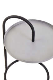 Wilmslow Grey & Black Hanging Top Side Table – Contemporary Accent Table - thumbnail 4