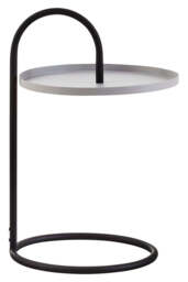 Wilmslow Grey & Black Hanging Top Side Table – Contemporary Accent Table - thumbnail 2