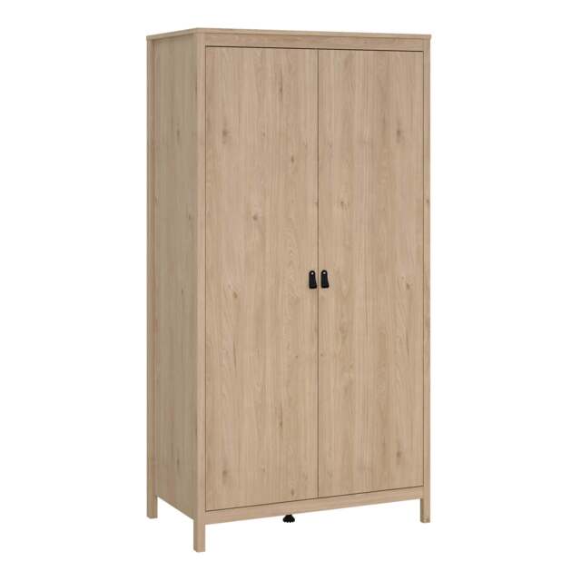 Barcelona Wardrobe with 2 Doors in Jackson Hickory Oak - image 1