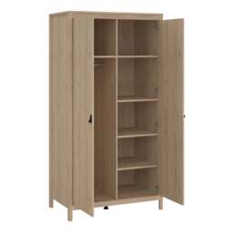 Barcelona Wardrobe with 2 Doors in Jackson Hickory Oak - thumbnail 5