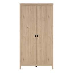 Barcelona Wardrobe with 2 Doors in Jackson Hickory Oak - thumbnail 2