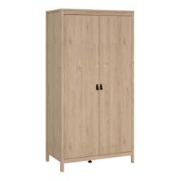 Barcelona Wardrobe with 2 Doors in Jackson Hickory Oak - thumbnail 1