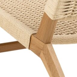 Lounge Chair in Off White & Oak  Carson Collection - thumbnail 4