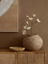 Suncrest Fluted Marble Bowl – Ochre (Small) - thumbnail 1