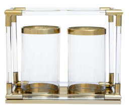 Aegean Double Candle Holder – Gold Finish & Acrylic - thumbnail 1