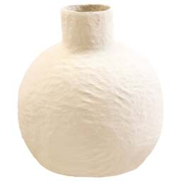 Vase Large Cream Cotton Ravessa Mache - thumbnail 5