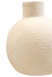 Vase Large Cream Cotton Ravessa Mache - thumbnail 2