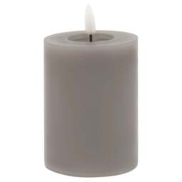 Luxe Collection Melt Effect 3 x 4 Grey LED Wax Candle