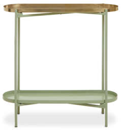 Sabia Console Table – Green & Gold Iron