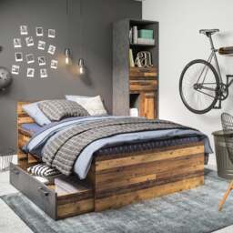 Brooklyn Underbed Drawer Walnut and Dark Grey - thumbnail 3