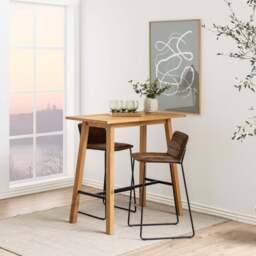 Chara Bar Table in Oak - thumbnail 5