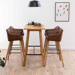 Chara Bar Table in Oak - thumbnail 3